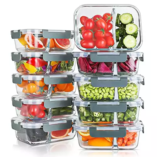 KOMUEE Glass Meal prep Containers